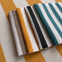 Tissu en oléfine rayé pour coussins de chaise longue, revêtement textile d'extérieur 250 g/m² résistant aux UV