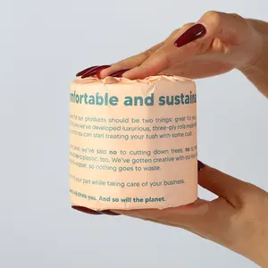 Soft orgânico eco amigável certificado OEM personalizado preço barato bambu papel higiênico papel higiênico