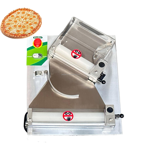 Rouleau électrique résistant de <span class=keywords><strong>pizza</strong></span>/pâtes d'acier inoxydable de machine de laminoir de pâte commerciale, épaisseur réglable, boulangerie - Product Image 1