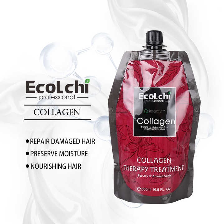 ECOLCHI Collagen keratin therapy treatment hair mask cream for
