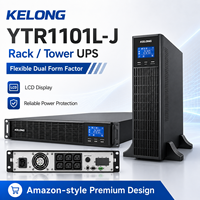 KELONG Onduleur monophasé en ligne pour salle informatique, alimentation de secours, régulation de tension, sortie 1000VA/900W YTR1101L-J