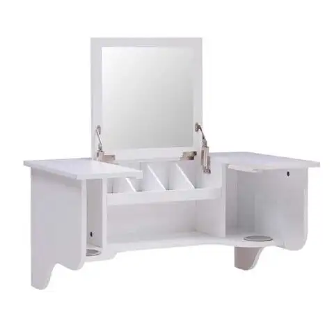 Ayna ve bölmeler ile ayna duvara monte tuvalet masası beyaz yatak odası terzilik masası yatak odası tuvalet masası
