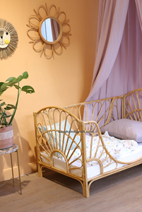 Lit en rotin naturel en osier pour les tout-petits-Cadre de lit écologique fait à la main pour chambre d'enfant, lit au sol Montessori conçu avec sécurité - Product Image 4