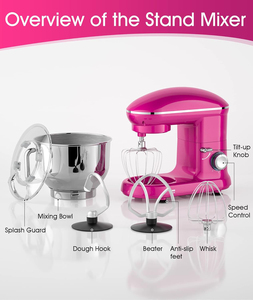 Mélangeur sur socle professionnel en acier inoxydable 4,5L 5,5L pour cuisine domestique, idéal pour les artisans et les fournisseurs alimentaires (OEM) - Product Image 3