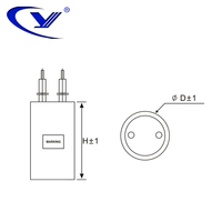 Condensateur cylindrique à double valeur Chunyuan CBB60 CE CQC pour CUL VDE 20uF 450VAC en film de polypropylène pour broyeur et coupe-papier