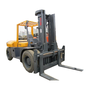 <b>Used</b> 10 Ton Diesel Forklift TCM FD100 USA 4WD Rough Terrain Solid Tire Engine Core Components Ready for Retail Sale - Product Image 1