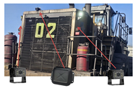 Système de caméra de recul, caméra de recul, radar 77 GHz, moniteur ADAS, détection d'angle mort UNECE R158, piéton, camion, excavatrice, chariot élévateur