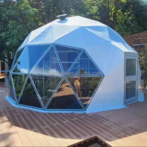 Cúpula <span class=keywords><strong>de</strong></span> hotel <span class=keywords><strong>de</strong></span> lujo Geo Camping PVC Glamping cúpula geodésica casa tienda con ventana <span class=keywords><strong>de</strong></span> cristal - Product Image 1