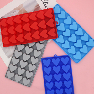 Molde de silicona en forma de corazón Flexible, respetuoso con el medio ambiente, para galletas de Chocolate, dulces, decoraciones para hornear, herramientas personalizadas para helados de comida DIY - Product Image 2
