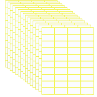 Étiquettes autocollantes rectangulaires en papier pour promotions, feuille d'étiquettes inscriptibles