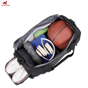 Sac de voyage à bandoulière grande capacité, portable, avec fermeture éclair et séparation des compartiments secs et humides, pour commandes en gros et prêtes à l'emploi (RTS) - Product Image 2