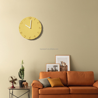 Reloj de Pared de Cuarzo de Hormigón de 12 Pulgadas, Números Huecos en 3D, Silencioso, Gris Claro, Logotipo Personalizado, Decoración de Sala de Estar, Reloj al por Mayor