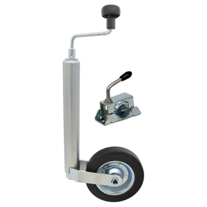 Remorque à roue jockey avec pneus en caoutchouc solide Roue jockey pour remorques Caravanes Remorques à chevaux Diamètre durable 48 mm - Product Image 1