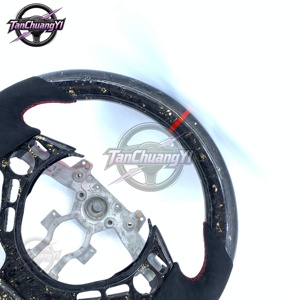 Volante de Coche Personalizado de Fibra de Carbono Negra con Cuero Liso, Envío Rápido de Fábrica, para GTR R35 2009-2016 - Product Image 2