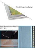 Cadres lumineux LED publicitaires sur mesure A2 A3 Duratrans Noir pour affiches de cinéma, menus, enseignes, en aluminium fin pour théâtre