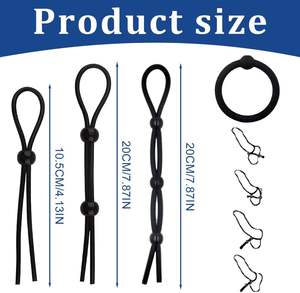 Ensemble de bagues pour couples EIROVYA, anneaux pour testicules et pénis pour des érections plus dures et plus longues, jouet sexuel érotique - Product Image 2