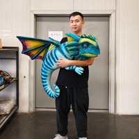 Dragon Artificiel Personnalisé pour Noël, Marionnette Animatronique pour Halloween, Utilisation en Aire de Jeux ou Jardin, Taille Personnalisable, Résistant aux Intempéries