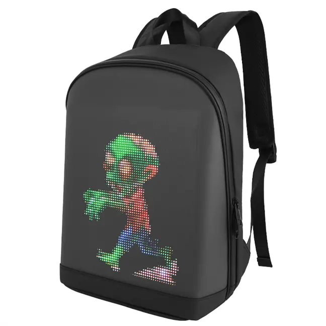 Customize Famous Brands Designer Smart Pix LED Backpack With Led Screen APP control backpack USB