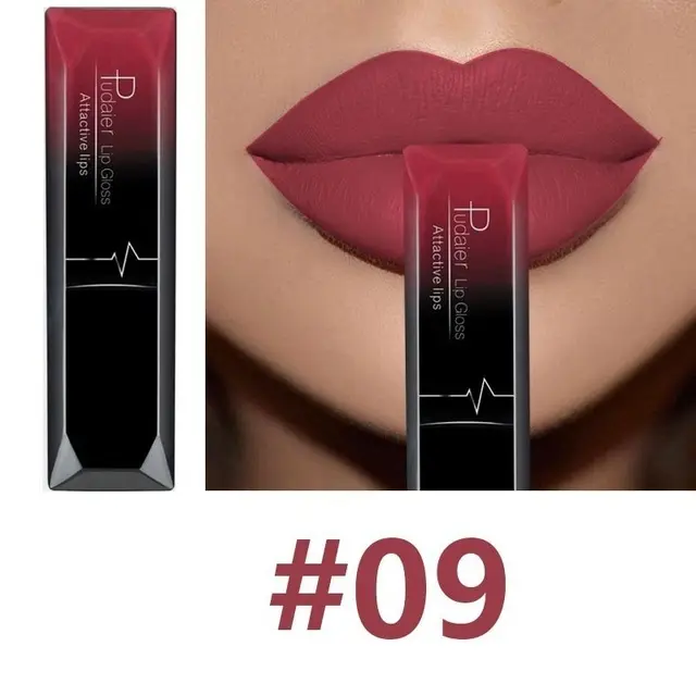 Hot Sales Nude Matte Velvet Glossy Lip Gloss Lipstick Lip Balm Sexy Red Lip