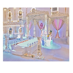 ชุด Mandap งานแต่งงานเจ้าหญิงบอลลีวูดที่สง่างามชุด Mandap งานแต่งงานที่ดีที่สุดของอินเดียมหารานีแมนเดปประเทศสหรัฐอเมริกา - Product Image 1