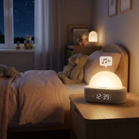 Machine à Sons Tout-en-Un Personnalisable avec Lumière de Réveil aux Couleurs Polyvalentes – Dispositif d'Aide au Sommeil Élégant pour Bébé