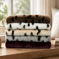Nouveau style tissu en fausse fourrure de lapin à poils longs, imitation fourrure de tigre, doux et pelucheux, imprimé tigre, pour manteaux de mode et jouets