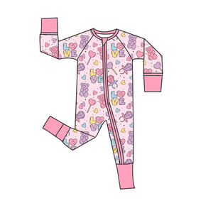 Romper Bayi Lengan Panjang Bahan Bambu Rts Kids, Romper Lembut dengan Resleting Ganda, Romper Custom Print, Blind Box - Product Image 1