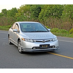 Pour Honda Civic 8ème génération 2006-2011 : Lame de pare-chocs avant aspect carbone – Accessoires de protection pour voiture - Product Image 6