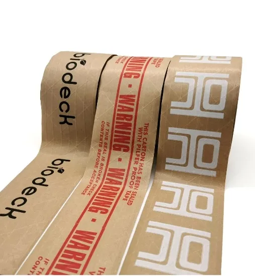 Nature rubber glue Printable Gummed Packing Manufacturers Self-Adhesive Kraft paper Tape