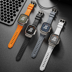 Bracelet en caoutchouc <span class=keywords><strong>sport</strong></span> réglable et étanche pour <span class=keywords><strong>Apple</strong></span> <span class=keywords><strong>Watch</strong></span> Ultra 3 2 42/44/45/46/49MM, style tendance, bracelets en silicone pour hommes - Product Image 1