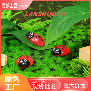 Ladybug Figurine Resin Garden <b>Ornament</b> Lighted Glossy Finish For Lawn And Flower Pots Decorative Accessory - Product Image 5