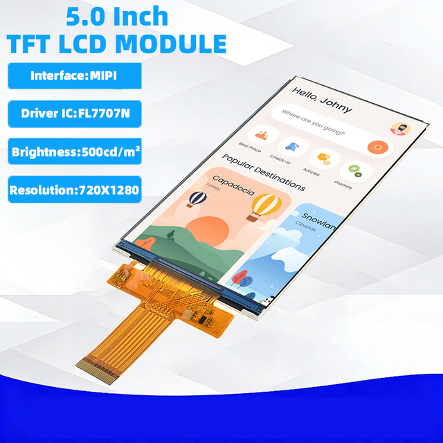 Fast Shipping 5.0Inch 720x1280 Resolution Medical Industrial IPS Display Modules MIPI Interface TFT LCD Display Panels