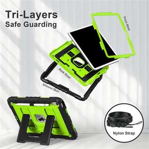 Funda Protectora Plana de Silicona para PC con Soporte <span class=keywords><strong>Invisible</strong></span> Plegable para iPad 10.ª Generación con Correa de Hombro de Nailon - Product Image 3