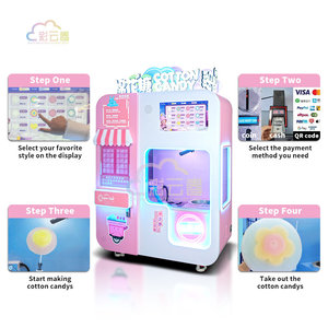 Distributeur automatique de barbe à papa intelligent d'extérieur avec écran tactile personnalisé, entièrement automatique, pour l'investissement commercial rentable et le service en libre-service - Product Image 3