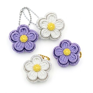 Portachiavi Clicker con Fiore Lavorato a Maglia Stampato in 3D, Giocattolo Antistress Push Pop, Cappuccio Meccanico per Chiavi, Ciondolo Fidget, Charm per Borsa, Regalo - Product Image 1
