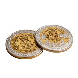 Pièce de monnaie commémorative plaquée or du 100e anniversaire de la <span class=keywords><strong>reine</strong></span> Elizabeth II, souvenir royal britannique de collection, vente en gros - Product Image 1