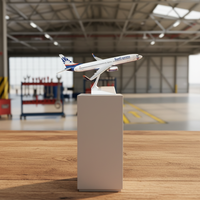 Modèle d'avion en plastique SunExpress 1/100 B737-800 à motif personnalisable, fonction de simulation, option cadeau d'affaires, 39,5 cm, soie