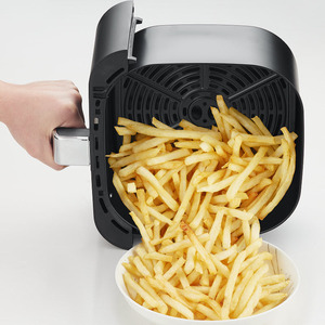 Friggitrice ad aria in acciaio inox trasparente Mondial 8L & 10L con vetro visibile finestra cucina elettrica per uso domestico promozione offerto - Product Image 6