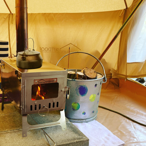 DANCHEL OUTDOOR T6 Backpacking <strong>Titanium</strong> Tent <strong>Stove</strong> Portable <strong>Camping</strong> Wood Burning <strong>Stove</strong> Outdoor Barbecue Heating <strong>Stove</strong> - Product Image 2