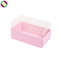 Boîtes cadeaux rectangulaires élégantes pour produits de boulangerie, boîtes de présentation transparentes avec base en papier durable pour gâteaux, macarons et desserts