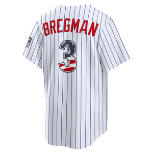 Maillots de baseball personnalisés brodés et cousus pour le 4 juillet 2026 à Chicago, États-Unis – Uniformes sur mesure # 3 Bregman 4 Crow-Armstrong - Product Image 2