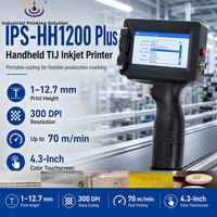 Imprimante jet d'encre portable TIJ IPS-HH1200 Plus 12,7 mm 300 DPI, machine de codage haute précision à faible bruit pour cartons, sacs en aluminium et boîtes de conserve