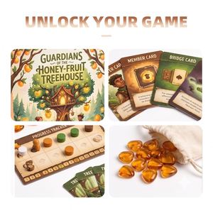 F 3D Carrom Board Game Multi-tier Treehouse Structure Eco-Friendly Paper BSCI DB Audited Gilded Edges Rigid Board Narrative Lid - Product Image 3