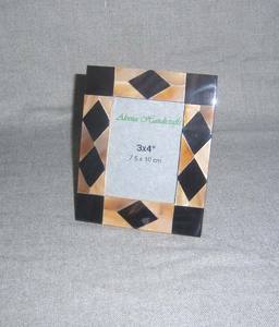 Modern Luxury MDF Hand Carved Photo <b>Frame</b> with White Strips Customizable Colour & Size <b>for</b> Table From India - Product Image 5