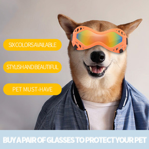 Gafas de Sol Deportivas para Perros con Protección UV, Marco Naranja, para Uso en Exteriores, Todas las Estaciones, Material Plástico de Color Sólido - Product Image 1