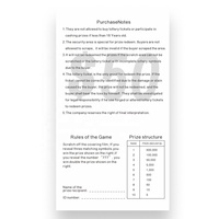 Carte à gratter personnalisée à thème numérique 777, impression à chaud, vente en gros, billet de jeu, billet de loterie chanceux