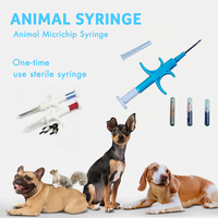 Microchip implantable multi-tailles, seringue, étiquette sous-cutanée, puce EM4305 8 Ko, fréquence 134,2 KHz, injection RFID, étiquette animale