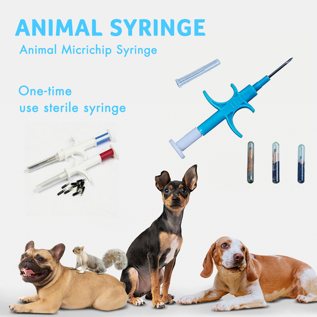 Multi-size Implantable Microchip Syringe Tag Subcutaneous 8kb EM4305 Chip 134.2 KHz Frequency Injection RFID Animal Tag
