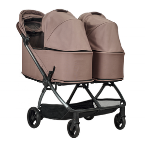 Poussette double moderne pliable 2-en-1 pour bébés et tout-petits, landau de voyage pour nouveau-nés, poussette jumelle - Product Image 6