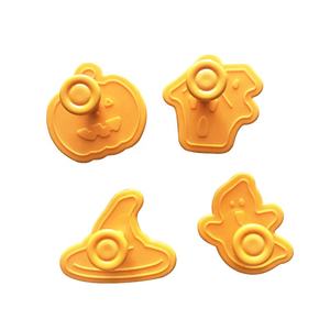 Nouveau 4 pièces chapeau <span class=keywords><strong>citrouille</strong></span> gost maison <span class=keywords><strong>halloween</strong></span> forme piston presse 3d mignon mini plastique personnalisé <span class=keywords><strong>emporte</strong></span>-pièce - Product Image 5